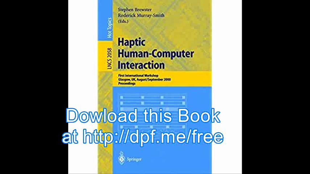 Haptic Human-Computer Interaction