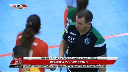 Confusão noi futsal entre treinadores do Benfica e Sporting