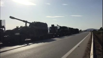 Onlarca Araçlık Tank Konvoyu Hatay Yolunda
