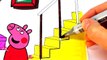 Peppa Pig - Daddy Pigs secret box Coloring Pages with Colored Markers Videos For Children