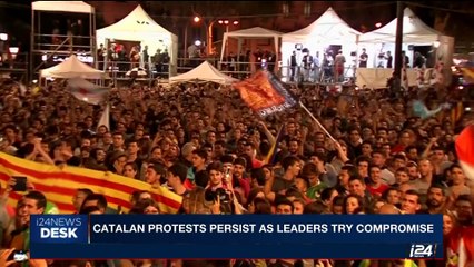 Video herunterladen: i24NEWS DESK | Catalan protests persist as leaders try compromise  | Saturday, October 7th 2017