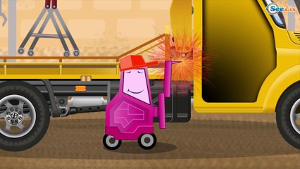 Tow Truck helps Police Car - Emergency Vehicles Cartoon for children | Cars for Kids