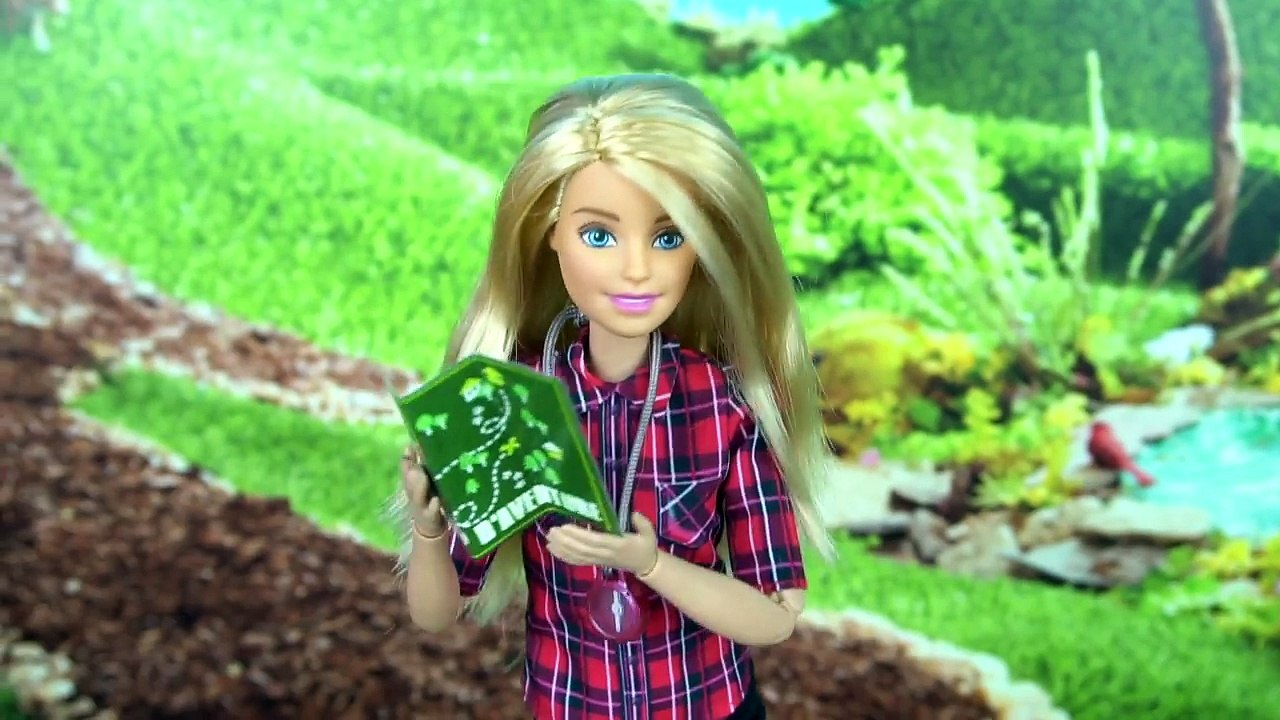 Barbie and Ken go Camping Outdoors with Real Waterfall and Campfire - Stories with Dolls