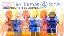 Marvel Fantastic Four Flame On! Unofficial LEGO Minifigure Collection w/ Doctor Doom & Galus