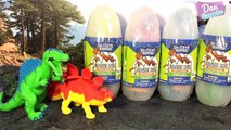 6 DINOSAUR SURPRISE JURASSIC EGGS for kids - DINOSAUR TOYS T-REX SPINOSAURUS VELOCIRAPTOR