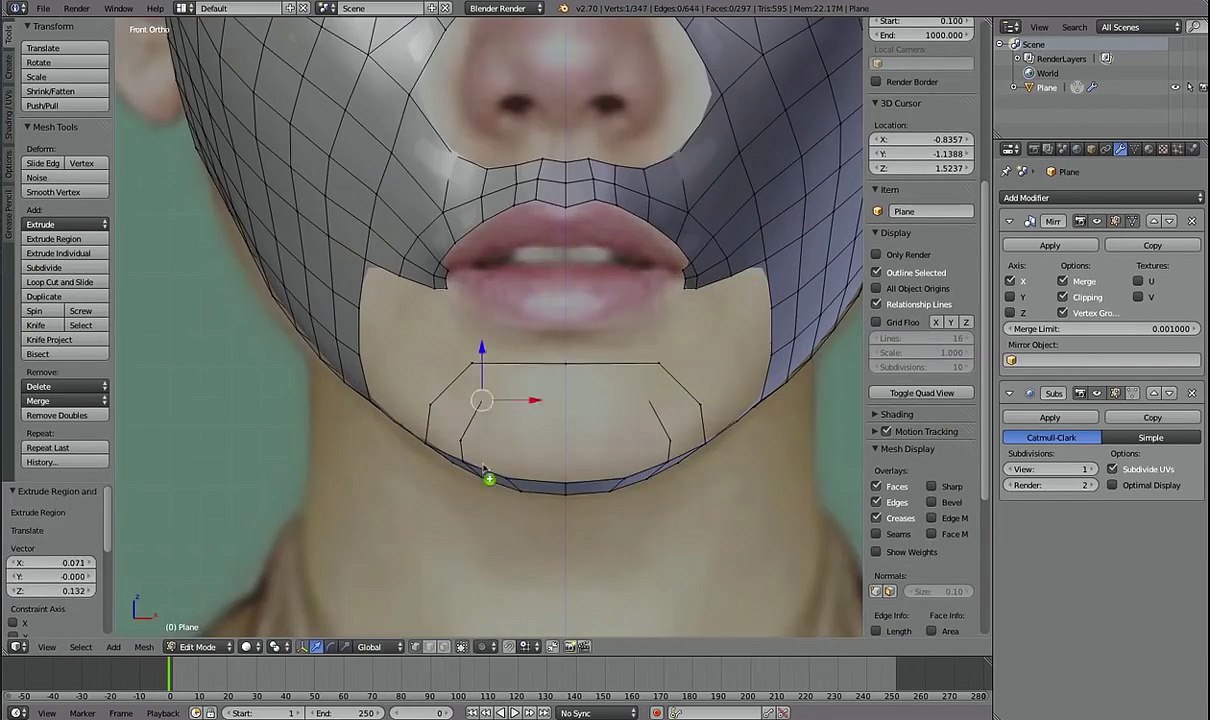 Blender modeling time lapse - Head