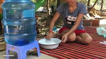 Fry Banana With Flour - Banana Recipes - Cambodian Snack Food