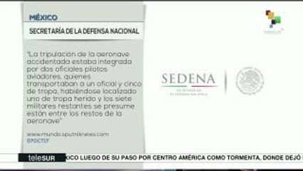 Desplome de helicóptero militar en México deja siete muertos