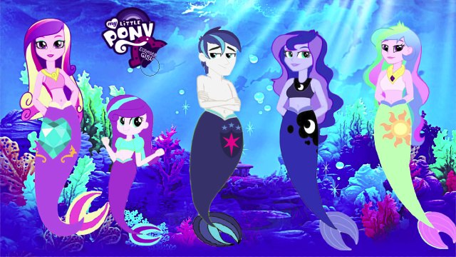 My Little Pony Transform Into Equestria Girl Mermaids Dazzlings Crusaders Princess Cadance Celestia