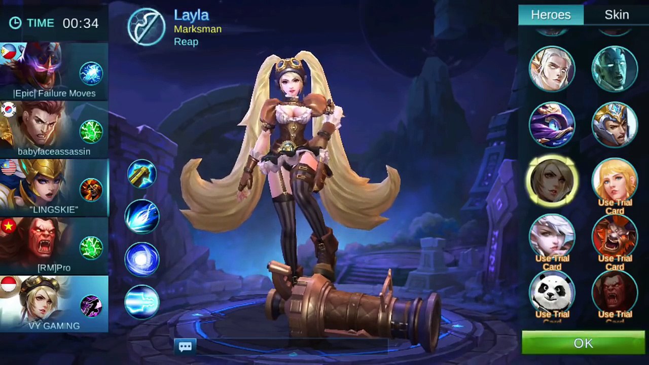 Mobile Legends - New LAYLA Model Malefic Gunner Gameplay with Critical Item Build [MVP]