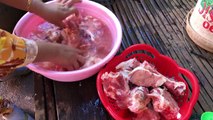 Soup Leg of Cow with Papaya - Country Food in my Village