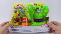 Play-Doh Hulk Esmagador vs Homem de Ferro Marvel - Massinhas Can-Heads
