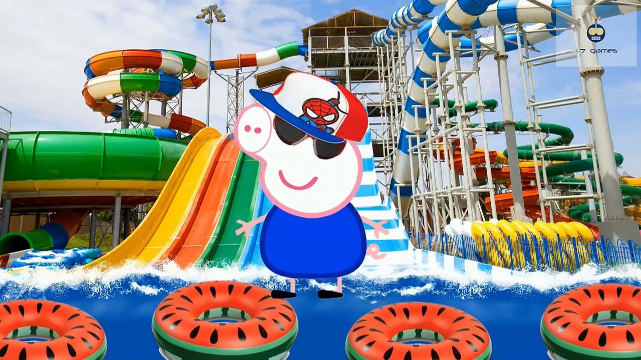 Свинка Пеппа. Новые серии. АКВАПАРК 6 ГОРКИ И МОРОЖЕНОЕ! Peppa Pig.