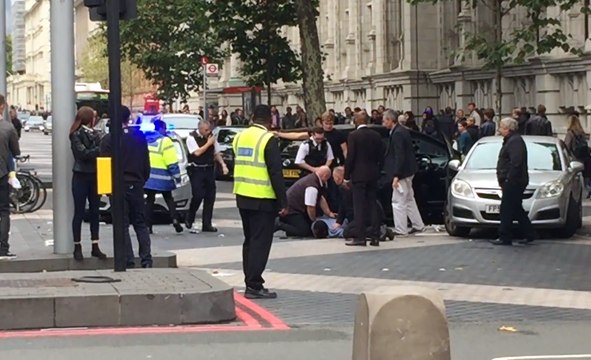 Video Shows Police Detaining Man After Car Collides With Pedestrians in London