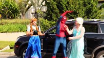 Frozen Elsa CHANGE DRESS COLOR w/ Spiderman Anna Hulk Joker Challenge Fun Superhero in Real Life IRL