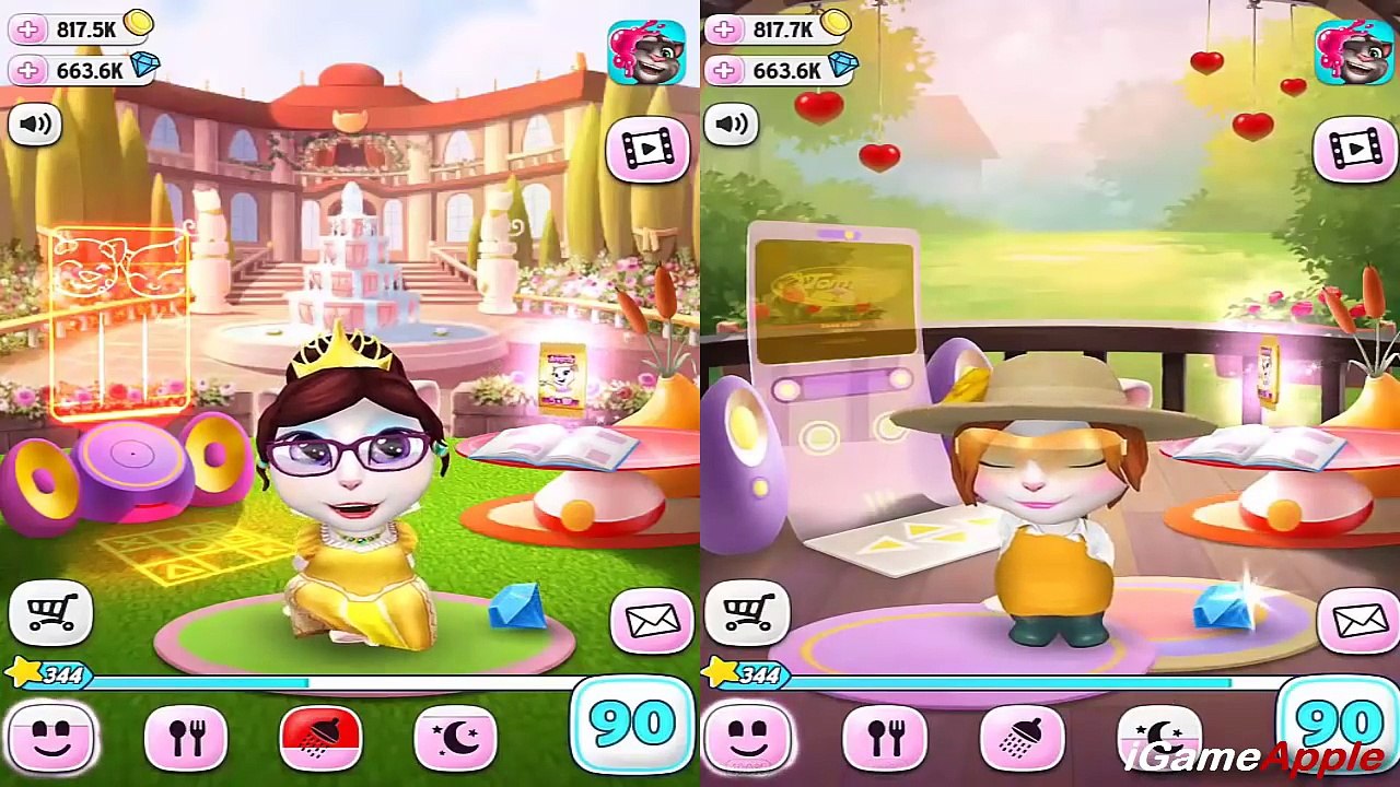 My Talking Angela Queen VS Servant Gameplay for Kids HD