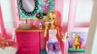 Barbie Evi Sabah rutini Rapunzel Yatak Odası Banyo