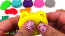 Learn Colors Numbers Play Doh Teddy Bear Disney ELMO Pororo Peppa Pig Paw Patrol Molds Surprise Toys