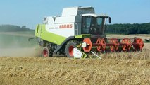 Claas Lexion 530 & V 600 at barley harvest new