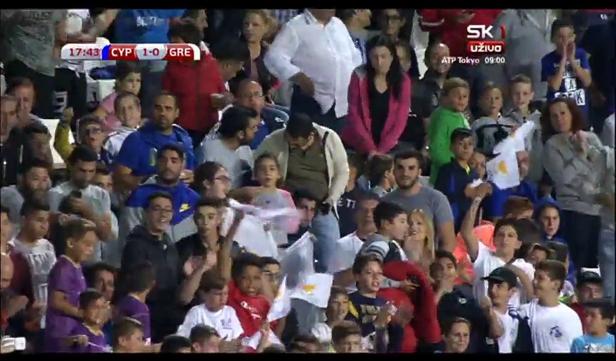 Pieros Sotiriou Goal HD - Cyprus 1-0 Greece - 07.10.2017