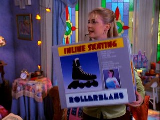 Melissa Joan Hart In Green Satin Blouse