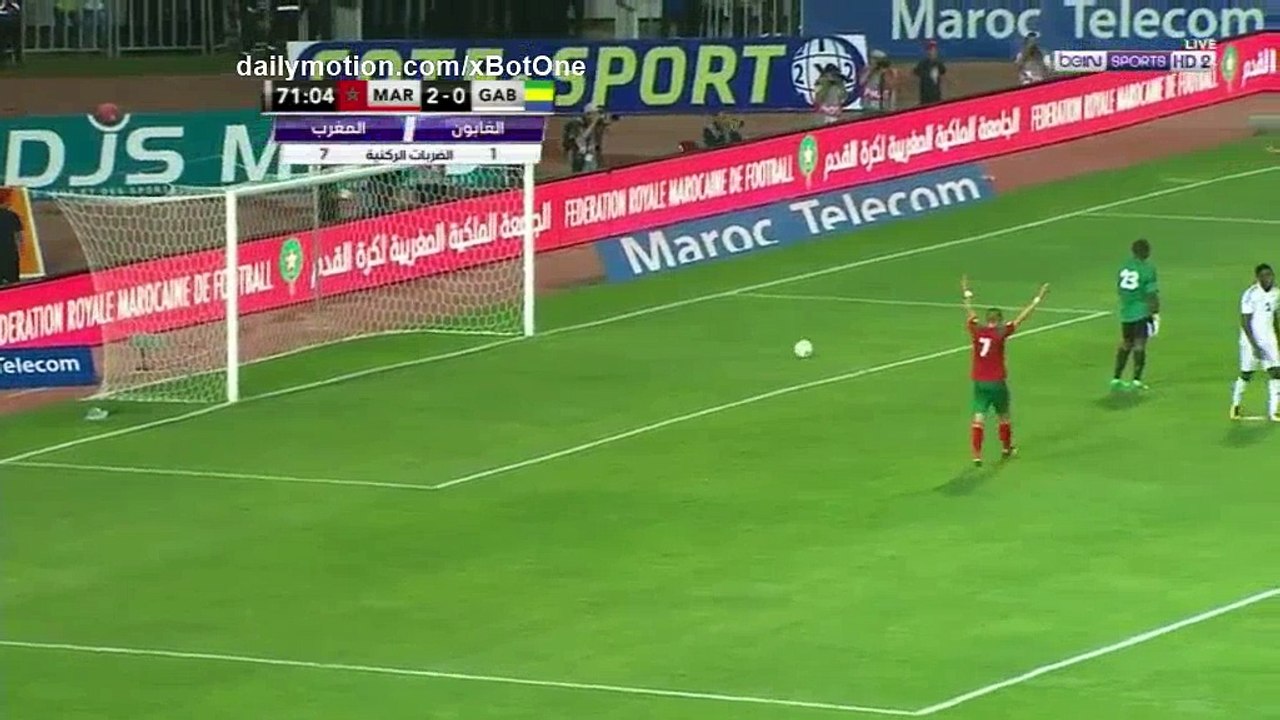 Khalid Boutaib Hat-trick Goal HD - Morocco 3 - 0 Gabon - 07.10.2017 (Full Replay)