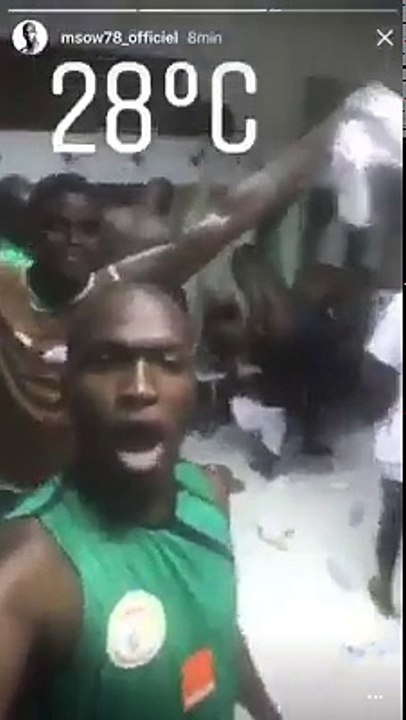 Les Lions jubilent dans les vestiaires après la fin du match…Une ambiance de folie