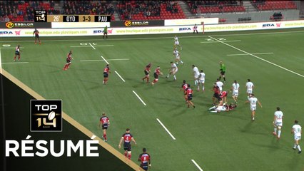 TOP 14 - Résumé Oyonnax-Pau: 16-19 - J7 - Saison 2017/2018