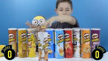 PRINGLES CHALLENGE WITH MINIONS MASK AND BLIND BAGS! Potato Chip Tasting Contest by PLP TV