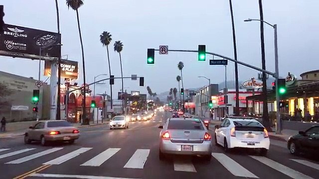 Driving Downtown - Hollywood - Los Angeles California USA