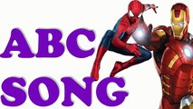 ABC Song with Superheroes SpiderMan SuperMan Hulk Batman ironman | alphabets rhymes