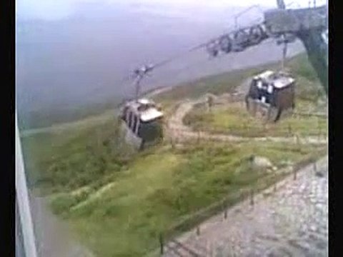 Coincé dans un téléphérique en pleine tempête... Expérience terrifiante