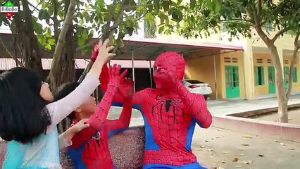 Superman & Spiderman fake Venom Joker go to School fun Elsa Teacher Baby Super girl Superhero funny