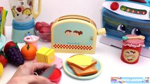 Toy Toaster Playset Breakfast Learn Colors & Fruits with Wooden Velcro Toys & Play Doh for Kids RL
