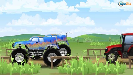 Voitures de construction - Le Tracteur et ses amis - Dessin animé pour bébés