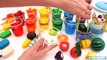 Learn Colors & Names of Toy Fruit and Vegetables - Make Colors Spoon - Velcro Toys RL