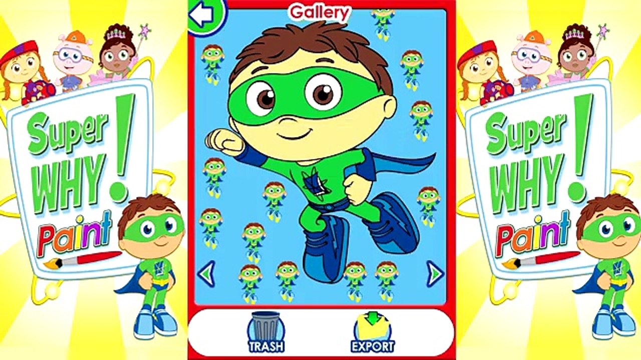Super Why Paint - Childrens Color/Painting Games - Super Why Coloring Book App For Kids
