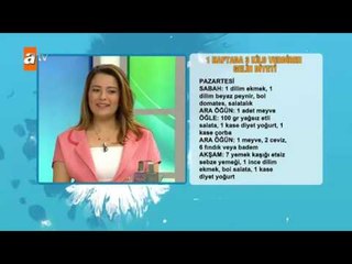 1 haftada 3 kilo verdiren diyet - Sağlıklı Mutlu Huzurlu 140. Bölüm - atv