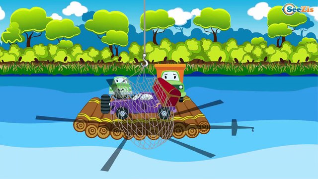 Строительная Техника - Экскаватор и Грузовик. Мультики для Детей - Гоночная Машина и Монстр Трак