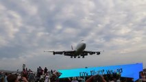 Boeing 747 landing at a regional airport - Qantas VH-OJA landing in Wollongong