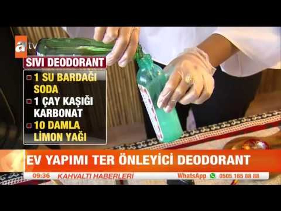 Ev yapımı ter önleyici deodorant - atv Kahvaltı Haberleri
