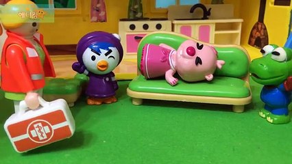무서운이야기 환자들이 사라지는 [기묘한구급차]?! 루피를 구해라!!구급차귀신_뽀로로 상황극 인형놀이 pororo toy animation ポロロ 애니킹