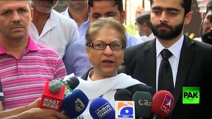 Asma Jehangir replying to ISPR Press conference and discussing NA 120 result - YouTube