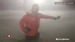 Intense footage: Reed Timmer in waist-deep water as Hurricane Nate batters the Gulf Coast