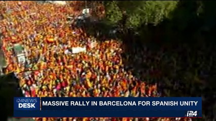 i24NEWS DESK | Massive rally in Barcelona for Spanish unity | Sunday, October 8th 2017