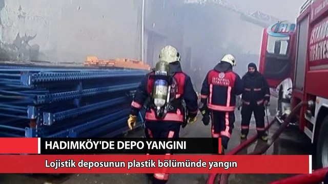 Hadımköy'de lojistik deposunda yangın