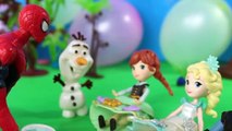 Frozen Portugues - Estourando Balao Surpresa no Aniversario da Frozen Elsa em Portugues Completo