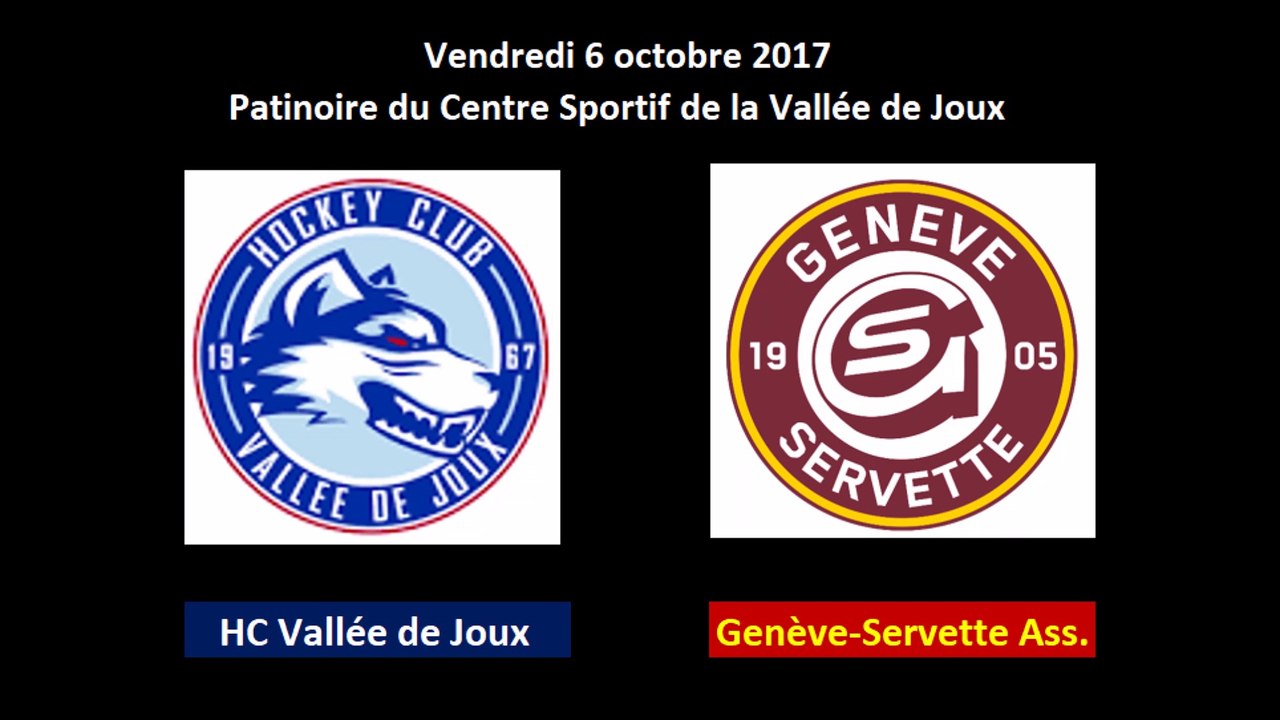 1ère ligue: HC Vallée de Joux - Genève-Servette HC Ass.(saison 2017-18)