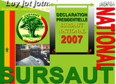 Déclaration Présidentielle Sursaut National Election Présidentielle 2007 en Wolof