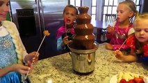 GIANT CHOCOLATE FOUNTAIN BATTLE! Candy + Funny Surprise + EGG HUNT